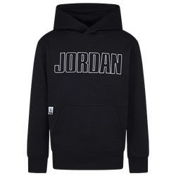 Grade School Hoodies - Jordan Kids Youth MJ Baseline Hoodie - Black-Black