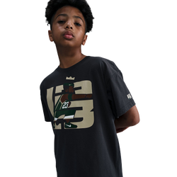 Grade School T-Shirts - Nike Lebron James - Off Noir-Off Noir