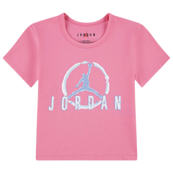 Grade School T-Shirts - Jordan Scribble - Pink Glow-Pink Glow