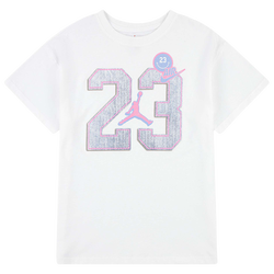 Grade School T-Shirts - Jordan Blue Jeans & Bling - White-White