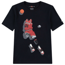 Grade School T-Shirts - Jordan Ghost Man - Black-Black
