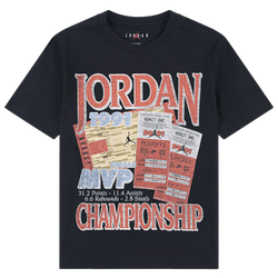 Grade School T-Shirts - Jordan Big Kids Utility Tee - Black-Black