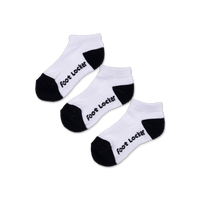 Black-Black- $FL 3PK ANK P/S 9-12 WHT