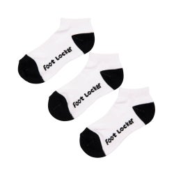 Unisex Socks - Foot Locker 3 Pack Size 13-3 Kids Ankle Sock - Black-Black