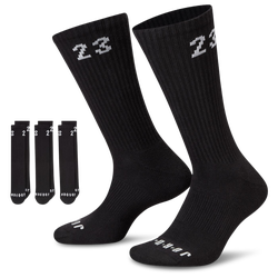 Unisex Socks - Jordan Everyday Crew Socks 3Pk M6-8 - Black-White