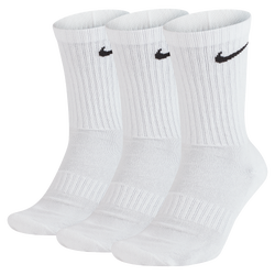 Unisex Socks - Nike Size 8-12 Everyday Cushioned 3 Pack Crew Sock - White-Black