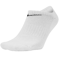 Unisex Socks - Nike Size 2-8 Everyday Cushioned No-show 3 Pack Sock - White-Black