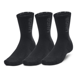 Unisex Socks - Under Armour 3 Maker Crew Sock 3 Pack - Black-Black-Pitch Gray