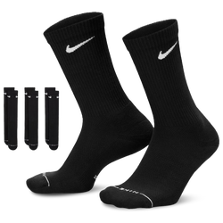 Unisex Socks - Nike Everday Elevated Crew Sock 3Pk Black - Black(white)-Black(white)-Black(white)
