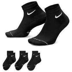 Unisex Socks - Nike Everyday Elevated Ankle Sock 3Pk Black - Black(white)-Black(white)-Black(white)