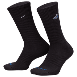 Unisex Socks - Nike Size 8-12 Everyday Plus Cushioned Crew Socks - Black-Black