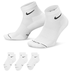 Unisex Socks - Nike Everyday Elevated Ankle Sock 3Pk White - White(black)-White(black)-White(black)