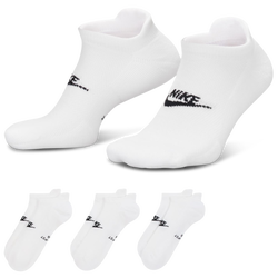 Unisex Socks - Nike Everyday Elevated No Show Sock 3Pk White - White(black)-White(black)-White(black)