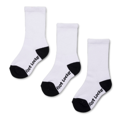 Unisex Socks - Foot Locker Kids Crew 11-3Y - White-White