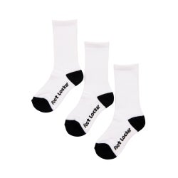 Unisex Socks - Foot Locker Kids Crew 4-7 - White-White