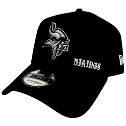 Unisex Caps - New Era 9Forty A-frame Gothic Vikings - Black-White