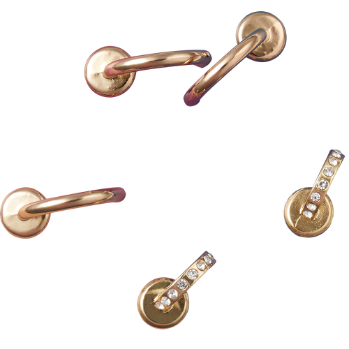 Crocs Summer Nostalgia Gold 5Pk Image 1 of 4. Tap to open photo gallery.