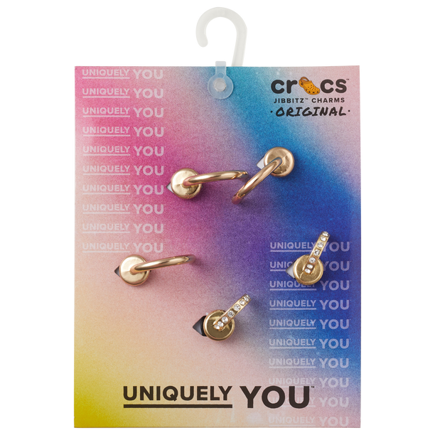 Crocs Summer Nostalgia Gold 5Pk Image 3 of 4. Tap to open photo gallery.