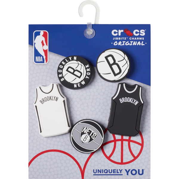 Crocs Jibbitz NBA Brooklyn Nets 5 Pack Image 1 of 2. Tap to open photo gallery.