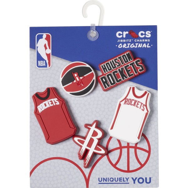 Crocs Jibbitz NBA Houston Rockets 5 Pack Image 1 of 2. Tap to open photo gallery.