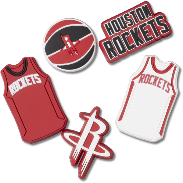 Crocs Jibbitz NBA Houston Rockets 5 Pack Image 2 of 2. Tap to open photo gallery.