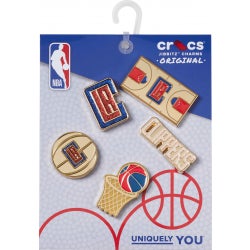 Unisex Sport Accessories - Crocs NBA Los Angeles Clippers 5 Pack - Multi Colour-Multi Colour