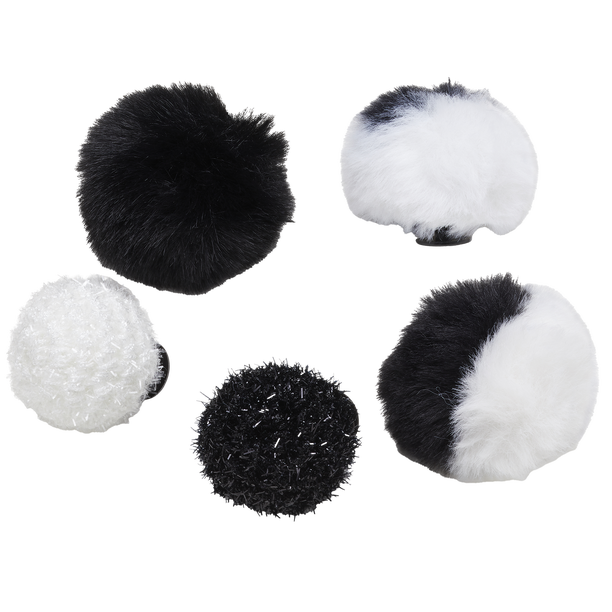 Crocs Black And White Puff 5 Pack Image 1 of 3. Tap to open photo gallery.