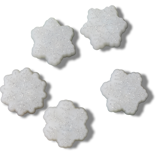 Crocs Jibbitz Winter Night Snowflakes 5 Pack Image 3 of 4. Tap to open photo gallery.