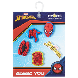 Unisex Sport Accessories - Crocs Jibbitz Spider Man 5 Pack - Multi Colour-Multi Colour