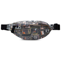 Unisex Bags - Jordan Borough Gfx Crossbody Bag - Black-Multi Colour