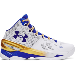 Men Shoes - Under Armour Curry 2 - White-Metallic Gold-Team Royal