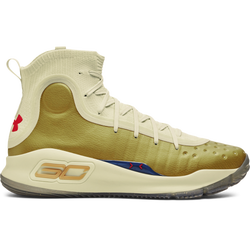 Men Shoes - Under Armour Curry 4 Retro - Leamon Ice-Metallic Gold-Red