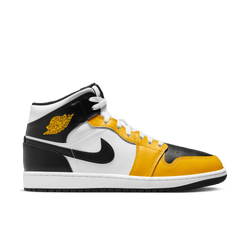 Men Shoes - Jordan 1 Mid - Yellow Ochre-Black-White