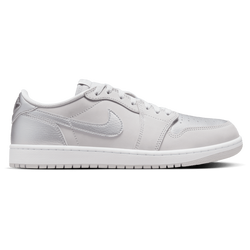 Men Shoes - Jordan 1 Retro Low OG - Neutral Grey-Mtlc Silver-White