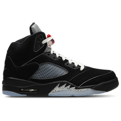 Men Shoes - Jordan 5 Retro - Black-White-Mtlc Silver