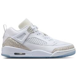 Men Shoes - Nike Jordan Spizike Low - White-Neutral Grey-Mtlc Silver
