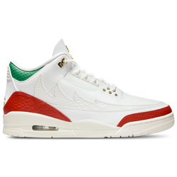 Men Shoes - Jordan 3 Retro - Summit White-Metallic Gold-Pine Green