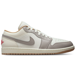 Men Shoes - Nike Air Jordan 1 Low - Sail-Fire Red-College Grey