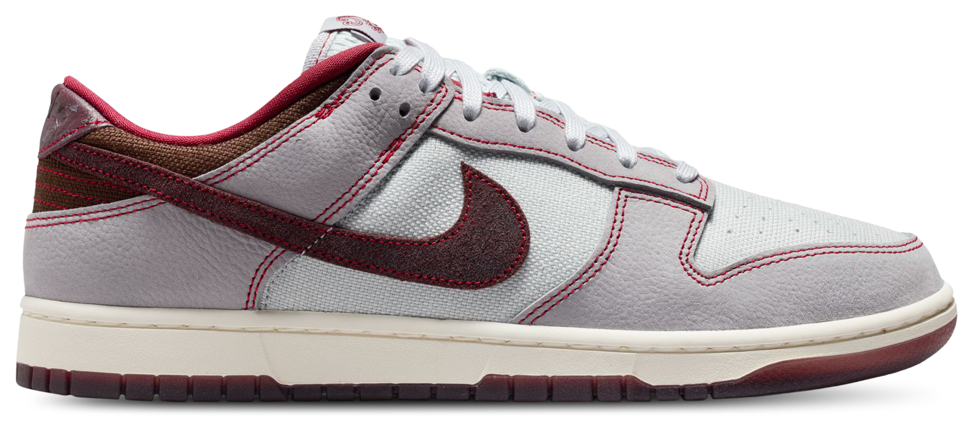 Nike Dunk Low - Men Shoes (Pure Platinum-Burgundy Crush-Wolf Grey)