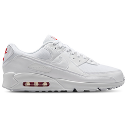 Men Shoes - Nike Air Max 90 - White-White-Lt Crimson