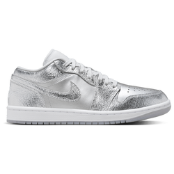 Women Shoes - Jordan 1 Low - Mtlc Silver-Photon Dust