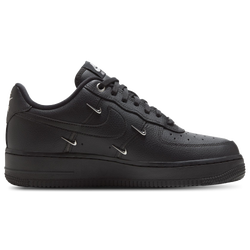 Women Shoes - Nike Air Force 1 - Black-Black-Silver