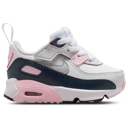 Baby Shoes - Nike Air Max 90 - White-Wolf Grey-Pink Foam