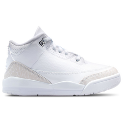 Pre School Shoes - Jordan 3 Retro - White-Metallic Silver-White