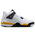 Jordan 4 Retro - Pre School Shoes White-Tour Yellow-Dark Blue Grey
