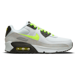 Grade School Shoes - Nike Air Max 90 Essential - White-Volt-Black
