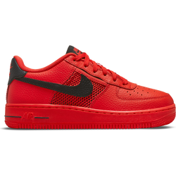 Grade School Shoes - Nike Air Force 1'07 Lv8 - Habanero Red-Black-Habanero Red