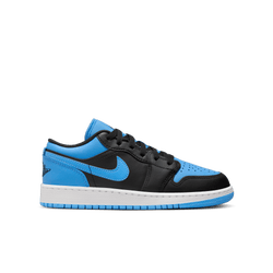 Grade School Shoes - Jordan 1 Low - Black-Black-Univ Blue