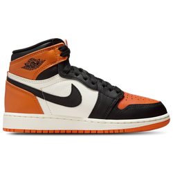Grade School Shoes - Jordan 1 Retro High OG - Black-Black-Sail
