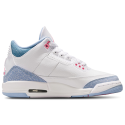 Grade School Shoes - Jordan 3 Retro - White-Pink Glow-Cobalt Bliss